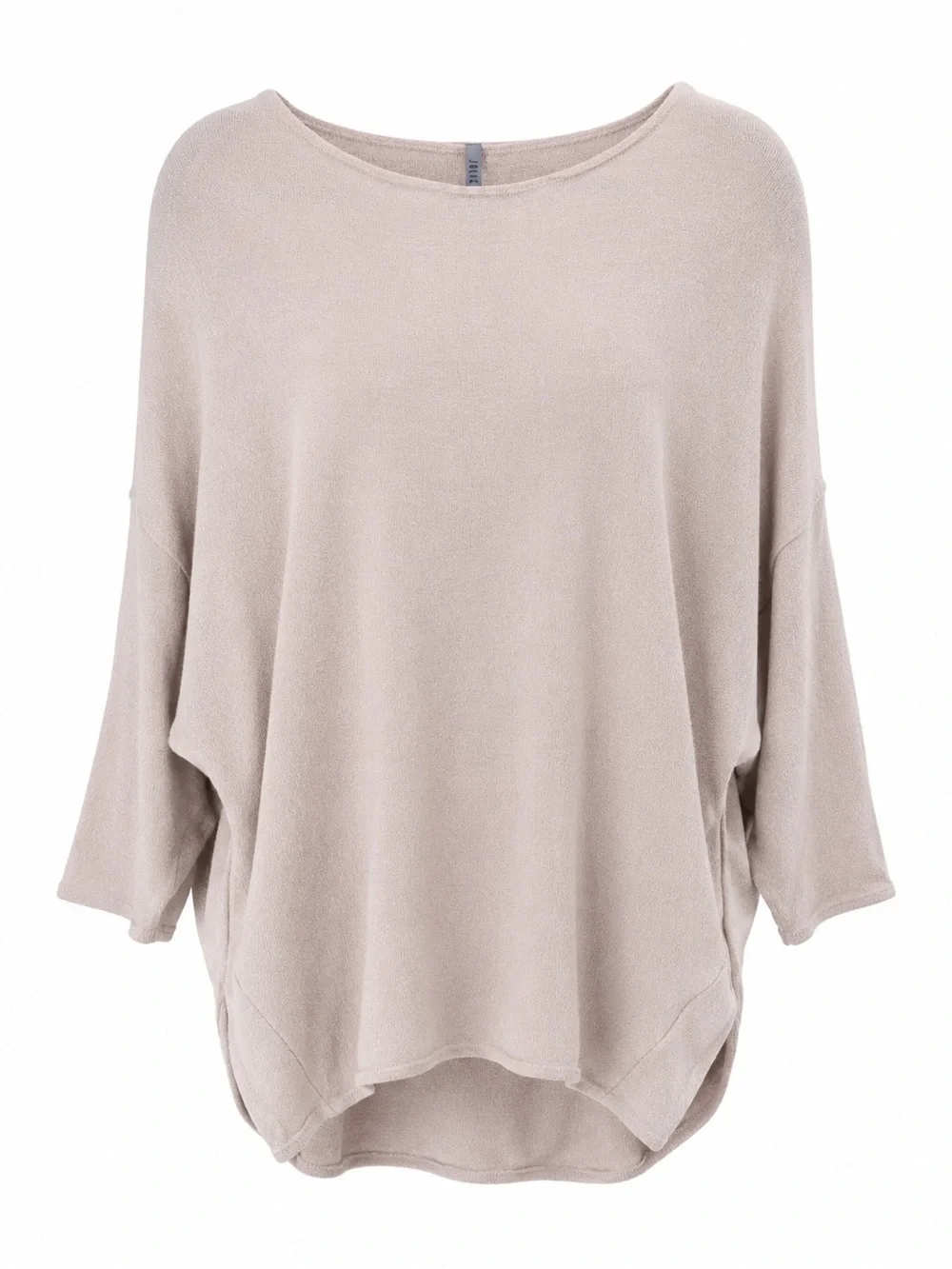 Jolie Blush Beige Dolman Sleeve Knit Top Oversized Boat Neck One Size - Picture 8 of 8